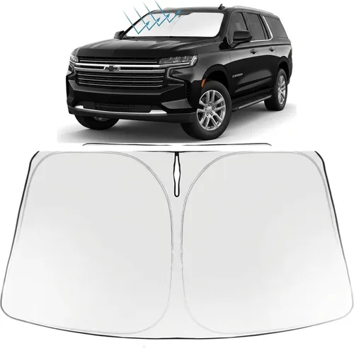 Miniatura 50 de Proadsy Parasol para parabrisas actualizado 2025, ajuste personalizado Dodge RAM 1500 2Dr 2019-2024 2025, 4 capas, plegable, protector de parasol