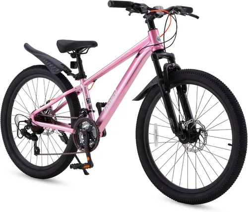 Miniatura 16 de RoyalBaby Bicicleta de montaña para niños y niñas, bicicleta ultraligera de aluminio con ruedas de 20 a 26 pulgadas para niños de 6 a 14 años