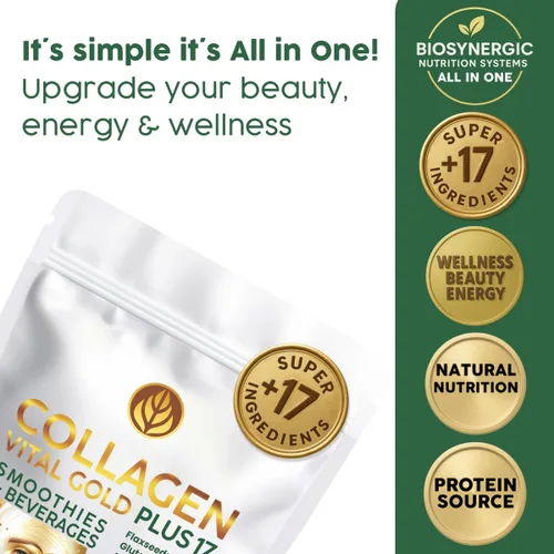 Miniatura 3 de Vital Life - Polvo de péptidos de colágeno – Colágeno hidrolizado con fórmula BioSynergy y 17 súper ingredientes, sabor a menta y limón, 16 onzas