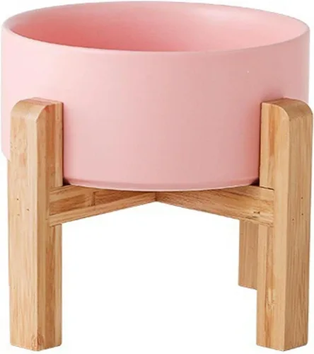 Miniatura 13 de Petygooing Cuenco de cerámica blanco elevado/alzado para perros de razas pequeñas, plato de comida y agua para perros con soporte, cuenco