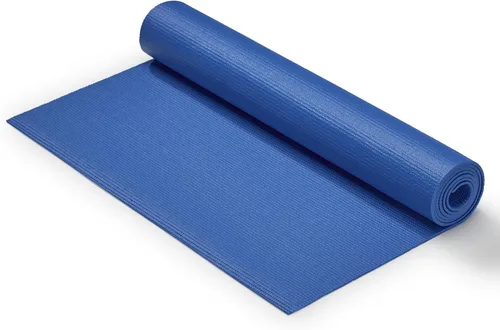 Sunny Health & Fitness Alfombrilla de yoga antideslizante: duradera, antidesgarros, ligera, soporte acolchado para yoga, pilates, ejercicios de Azul