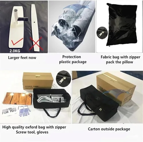 Miniatura 5 de Telón de fondo de cabina de fotos de 8 pies, logotipo personalizado, impresión de doble cara con soporte de tubo de aluminio y bolsa de transporte