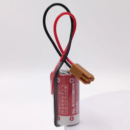 Miniatura 2 de 10 unids KUANMAI ER17/33 3.6V 1600mAh batería para ER17/33 PLC batería de control industrial con enchufe marrón