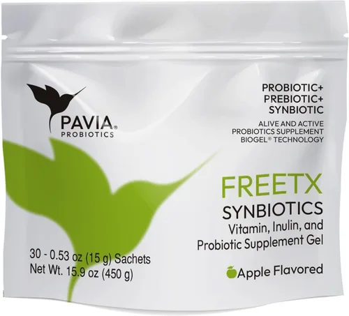 Miniatura 8 de Pavia Bio-Gel de probióticos vivos con fibra FreeTX Probióticos y prebióticos Apoyo digestivo 1 mil millones de cultivos vivos Sabor a