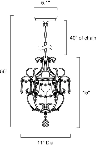 Miniatura 4 de Edvivi Amorette - Mini candelabro de cristal, 1 lámpara moderna y elegante de techo de bronce antiguo, iluminación colgante ajustable para armario