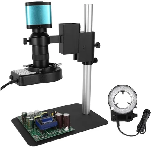 Miniatura 2 de Kit de accesorios para microscopio 48MP USB Cámara de microscopio 130X ajustable C Monte lente Microscopio diapositivas (Color BD21 13MP Set3)