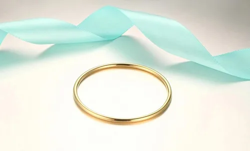 Miniatura 8 de Daisy Bloom Brazalete chapado en oro para mujer pulsera redonda de 018 pulgadas de grosor