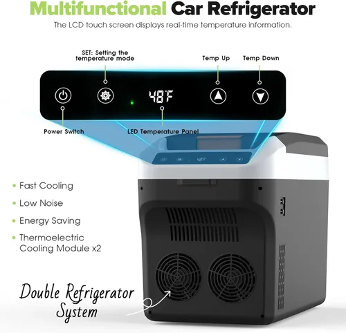 Miniatura 3 de advwin Refrigerador de 12 voltios para automóvil de 23 cuartos (22L), enfriador/calentador eléctrico, enfriador de automóvil enchufable con cable