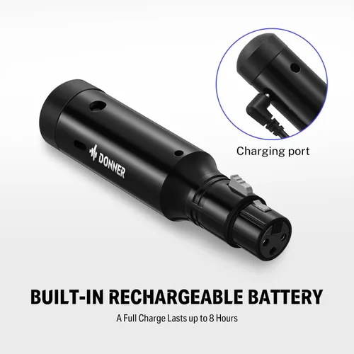 Miniatura 5 de Donner Receptor transmisor inalámbrico DMX512 DJ 2.4G DMX Controlador inalámbrico 5 receptores con batería incorporada y cúpula de luz y 1