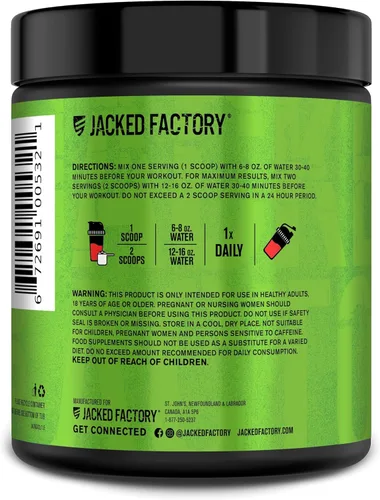 Miniatura 8 de Jacked Factory NITROSURGE Suplemento para antes del entrenamiento - Energía sin fin, ganancias instantáneas de fuerza, enfoque claro, bombas