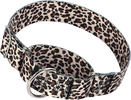 Miniatura 8 de Collar Martingale para Perro de 1.5 Pulgadas de Ancho - Diseño de Calavera Extra Resistente para Perros Grandes, Collar de Entrenamiento Ajustable