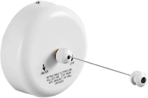 Miniatura 11 de BESy Tendedero retráctil de acero inoxidable SUS304 para secar ropa con cuerda de acero inoxidable ajustable estilo hotel, resistente, 2,8 metros