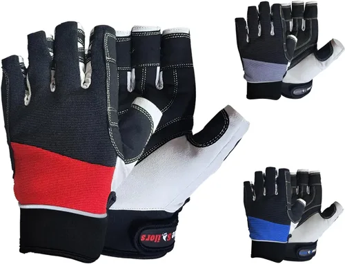 Miniatura 9 de MRX - Guantes de vela para hombres y mujeres, agarre de 3/4 dedos, ideales para vela, yate, remo, kayak, pesca, deportes acuáticos