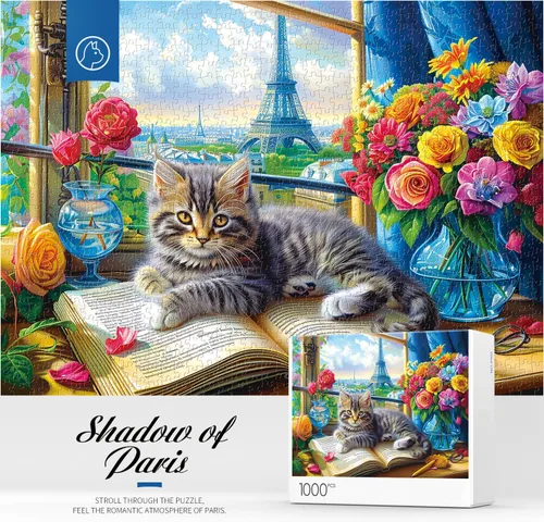 Miniatura 4 de Rompecabezas de 1000 piezas, rompecabezas para adultos, gatos divertidos, gatitos, mascotas, amantes de los animales, rompecabezas imposible difícil
