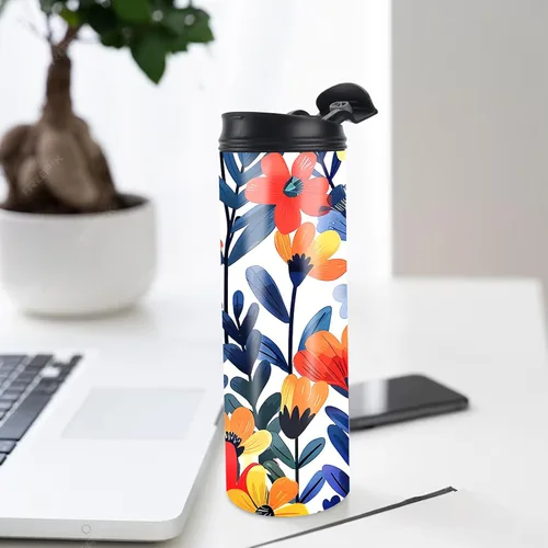 Miniatura 6 de Joyclub 12 Pack Sublimation Water Bottles, 20 oz Dual Opening Tumblers DIY Sublimation Blanks, Stainless Steel Bottle, Leakproof, Straw Included