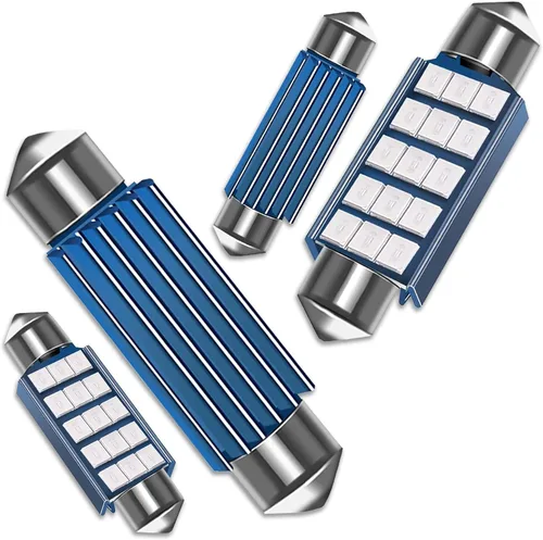 Miniatura 10 de Pack-2 focos LED extremadamente brillantes 578, 400 lm, 6500 K, chipsets 2835, 41 mm 42 mm (azul) para luces LED interiores de cúpula, mapa, puerta