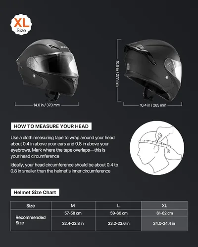 Miniatura 2 de VEVOR Casco de motocicleta aprobado por DOT, casco de motocross para adultos con visera transparente grande, cómodo para carreras de motocicleta