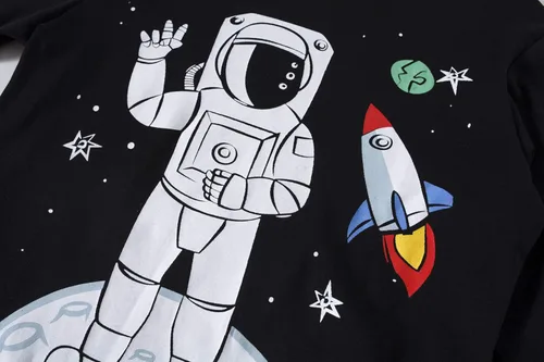 Miniatura 4 de Pijama para niños pequeños de manga larga, 100% algodón, 2 piezas, para niños de 1 a 10 años