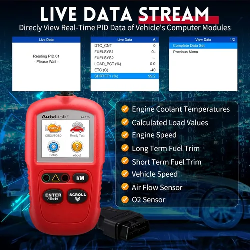 Miniatura 4 de Autel AutoLink AL329 Escáner OBD2, Actualización del Lector de Códigos AL319 y MS309, Lector OBDII con VIN Automático, Datos en Vivo, Búsqueda