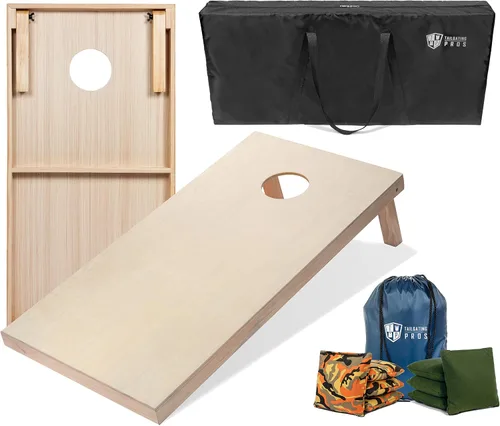 Miniatura 22 de Tailgating Pros Tablas para juego de cornhole - 4 x 2 pies y 3 x 2 pies. Juego de cornhole con estuche de transporte y juego de 8 bolsas de maíz