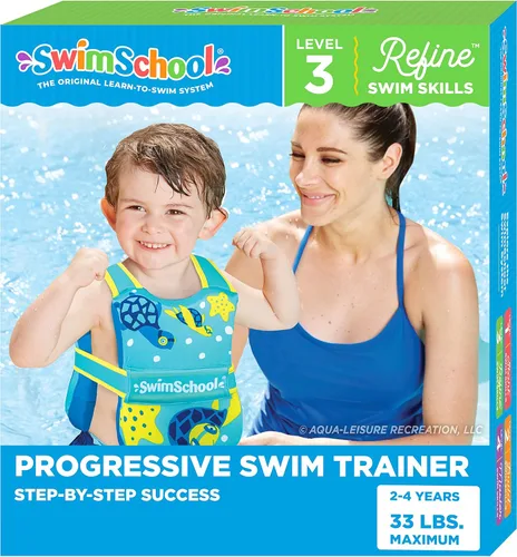 SwimSchool TOT - Chalecos de entrenamiento de natación para niños pequeños de 2 a 4 años – Niños/niñas – Múltiples colores y estilos – Flotadores de
