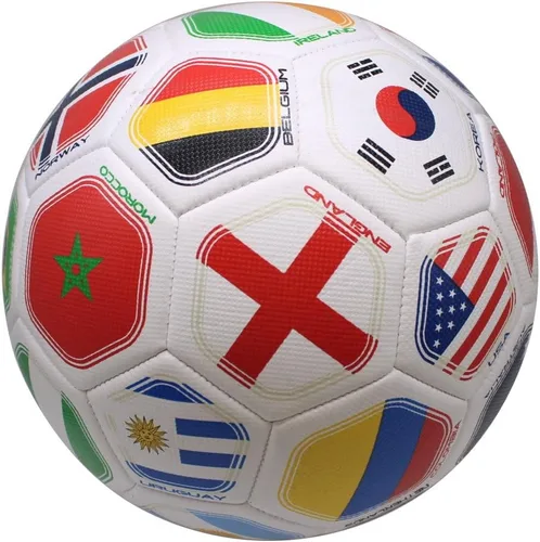 Miniatura 9 de Balón de fútbol al aire libre con bandera mundial 2026 para entrenamiento de bandera mundial, tamaño 5 (grado S)