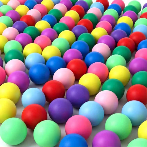 Hanaive 100 unidades pelotas de tenis de mesa multicolor de 40 mm, pelotas de plástico a granel lavables, juego pequeño para juegos de piscina de
