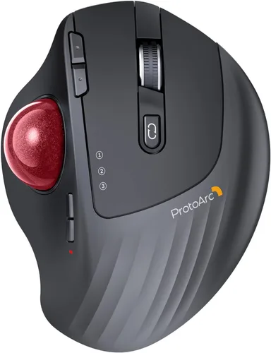 Miniatura 8 de ProtoArc Ratón Trackball Inalámbrico, EM01 NL Ergonómico Bluetooth Rollerball Pulgar Recargable Ratón de Computadora Portátil, Ángulo Ajustable