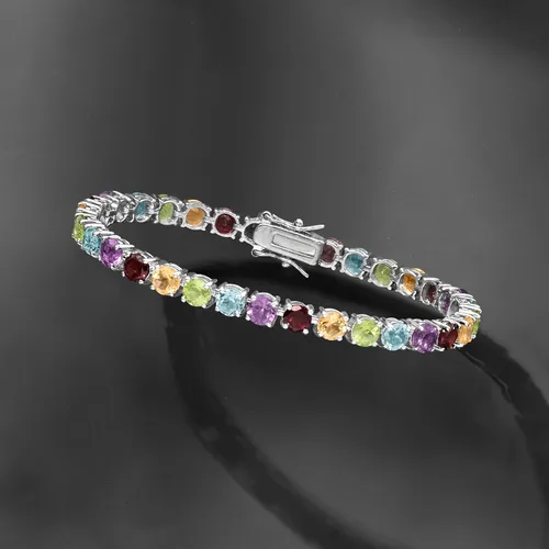 Miniatura 3 de Ross-Simons 18.60 ct. t.w. Multi-Gemstone Tennis Bracelet in Sterling Silver
