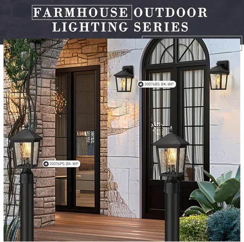 Miniatura 2 de zeyu 20076BS BK-WP - Iluminación de pared para exteriores de 10.5 pulgadas, lámpara de pared de patio para porche de casa, aluminio fundido a