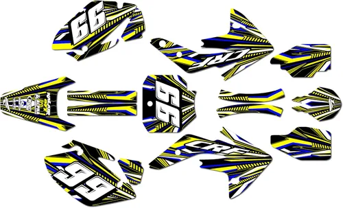 Miniatura 5 de Kit de gráficos Kalair GFX para Honda CRF150R (2007-2023) Serie PRIME Azul 09 Mil - Kit de calcomanías y adhesivos de gráficos personalizados