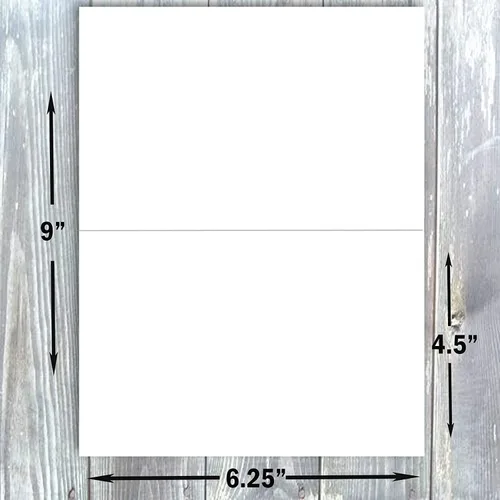 Miniatura 2 de Hamilco Tarjetas de notas en blanco de papel de cartulina crema – A6 plegadas, 4.5 x 6.25 pulgadas, tarjeta imprimible para invitaciones
