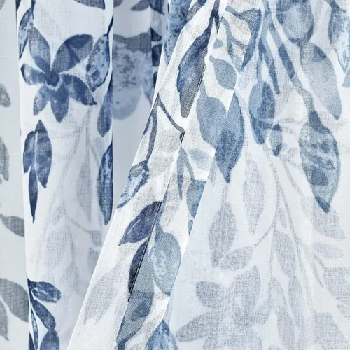 Miniatura 3 de Lush Decor Tanisha - Cortinas traslúcidas para oscurecer la habitación, diseño floral de vid impreso, juego de paneles de ventana (par), 38 pulgadas