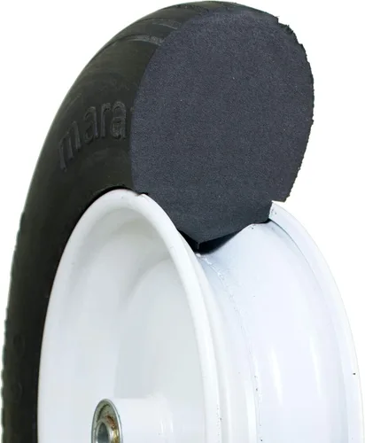Miniatura 6 de Neumático Marathon Industries con ajuste universal para carretilla de mano, 3 pulgadas de longitud central; rodamientos de 0.63 pulgadas y kit