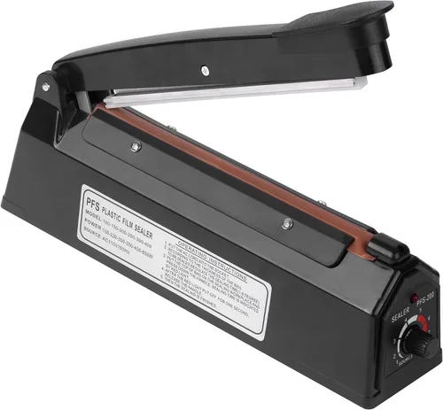 Miniatura 8 de Sellador térmico por impulso de 8 pulgadas, máquina de sellado térmico manual de bolsas de polietileno, selladora térmica para bolsas de plástico