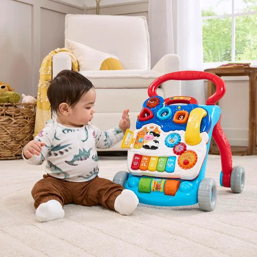 Miniatura 11 de VTech Andador de Aprendizaje de Sentado a de Pie (Empaque Libre de Frustraciones), Azul