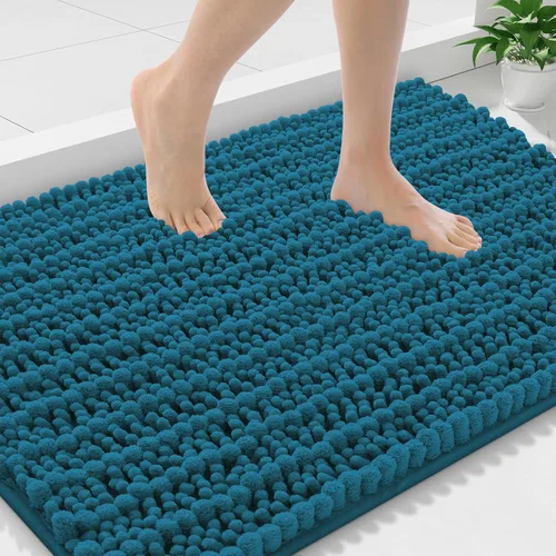 Miniatura 174 de Smiry Alfombras de Baño 24x16 pulgadas, Alfombras de Baño de Chenilla Extra Suaves y Absorbentes, Respaldo de Goma Antideslizante, Lavable a Máquina