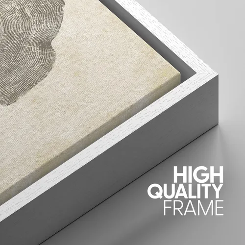 Miniatura 257 de SIGNWIN Lienzo enmarcado para pared, arte con pinceladas de flujo neutro en tonos beige abstractos, ilustraciones, arte moderno, decorativo