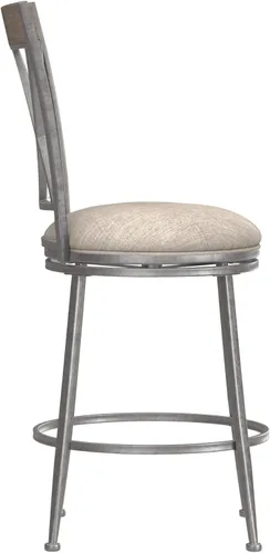Miniatura 12 de Hillsdale Stewart Taburete giratorio para interiores y exteriores, peltre envejecido
