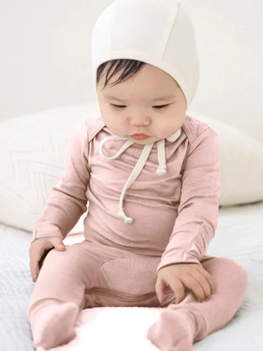 Miniatura 57 de GUNAMUNA Pijama unisex convertible ultrasuave para bebé, mameluco con cremallera para pañales, recién nacido a 24 meses