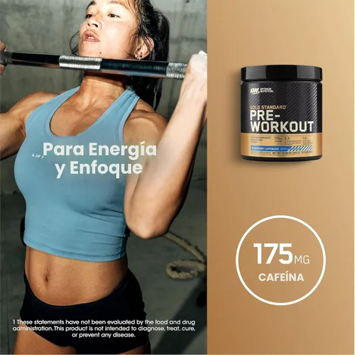 Miniatura 4 de Suplemento Dorado Estándar para antes del entrenamiento Optimum Nutrition, para 30 porciones, 10.6 onzas, 2730503, 1, 1