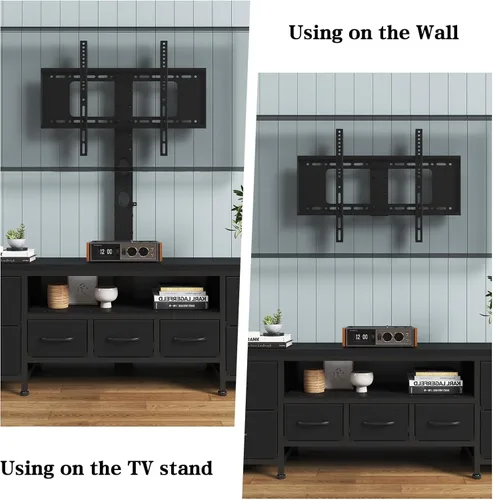 Miniatura 6 de Soporte de TV con soporte para televisores de 45/55/65/75 pulgadas, soporte de TV de 51.2 pulgadas, centro de entretenimiento con 7 cajones de tela