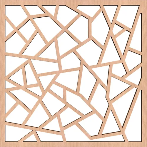 Miniatura 2 de Paneles decorativos de pared de madera con calado, extra pequeños, 7 3/8 pulgadas de ancho x 7 3/8 pulgadas de alto x 1/4 pulgadas de alto, aliso
