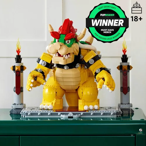 Miniatura 2 de LEGO Super Mario The Mighty Bowser, kit de construcción y exhibición en 3D, figura de personaje coleccionable y posable con plataforma de batalla