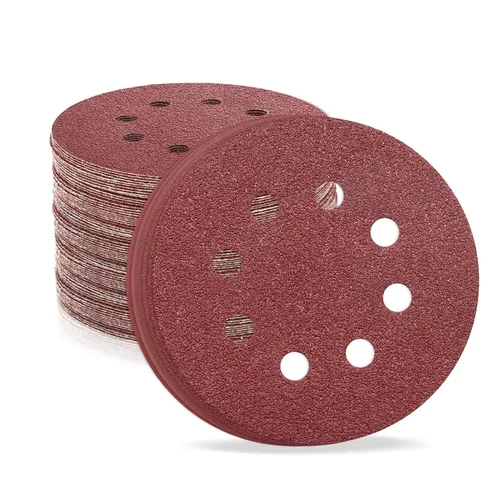 ZEHIQ Discos de lijado de 5 pulgadas y 8 agujeros, 30 piezas, surtido de papel de lija redondo 40 80 120 220 400 800 granos, disco de lijado con