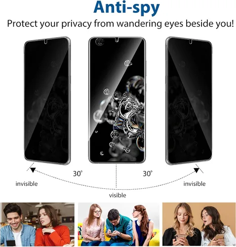 Miniatura 2 de Paquete de 2 protectores de pantalla de privacidad compatibles con Samsung Galaxy S20 Ultra 5G de 6.9 pulgadas, película de poliuretano