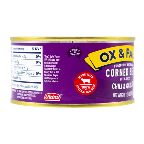 Miniatura 3 de Ox & Palm Sabor a Carne de Vacuno en Conserva, Chile y Ajo, 11.5 Onzas