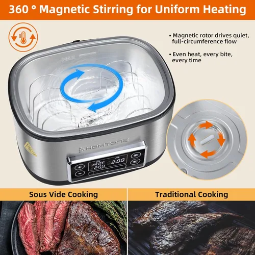 Miniatura 2 de Olla Sous Vide Homtone, Máquina de Cocina Suveed de 8 Quart, Control de Temperatura de Acero Inoxidable Sous Vide, Olla Sous Vide Precisa