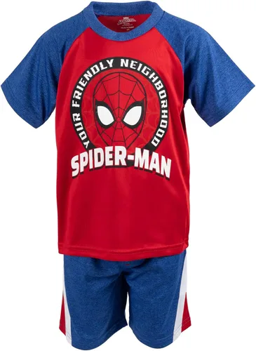 Miniatura 9 de Marvel Conjunto de traje de 3 piezas de Spider-Man de los Vengadores camiseta sin mangas y pantalones cortos