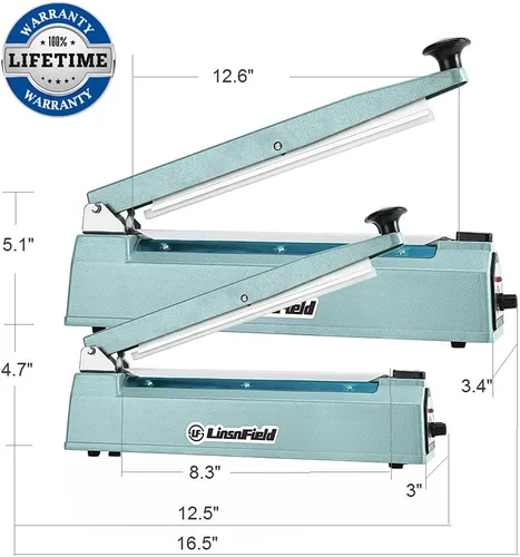 Miniatura 7 de Sellador Pro, Sellador de calor por impulso patentado de 8 pulgadas, Máquina de sellado de bolsas de polietileno de 2 mm de ancho de sellado, 2 kits